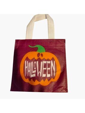Halloween Gift Bag Jack O Lantern Pumpkin Novelty Small Tote Spooky Seasonal